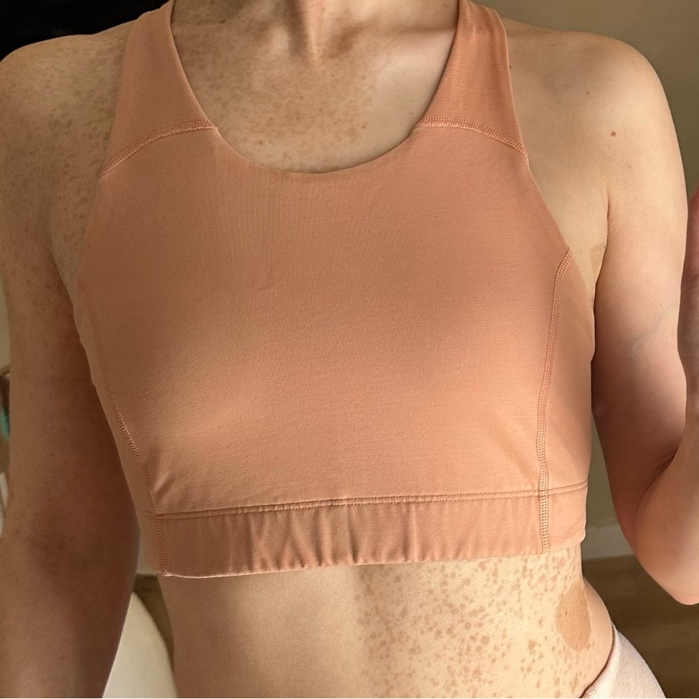 Outdoor voices peach sports bra, size S